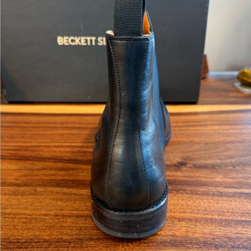 Beckett Siminon - Black Leather Bolton Chelsea Boots - US Mens 11 - Picture 8 of 14